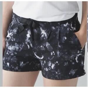 Lululemon shorts 6 black tie dye athletic athleisure preppy  running workout